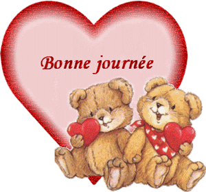 Gif animé bonne journée coeur